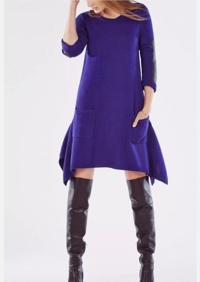 💙 BCBGMaxAzria Dahnya Blue Sweater Dress - Picture 2 of 15